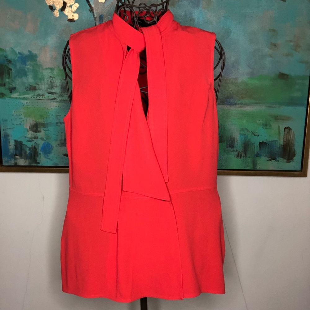 Bright coral (orange-red) top